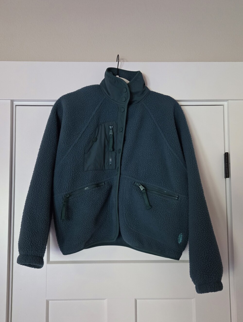 Free People Hit The Slopes Jacket In Bright Forest Size XS